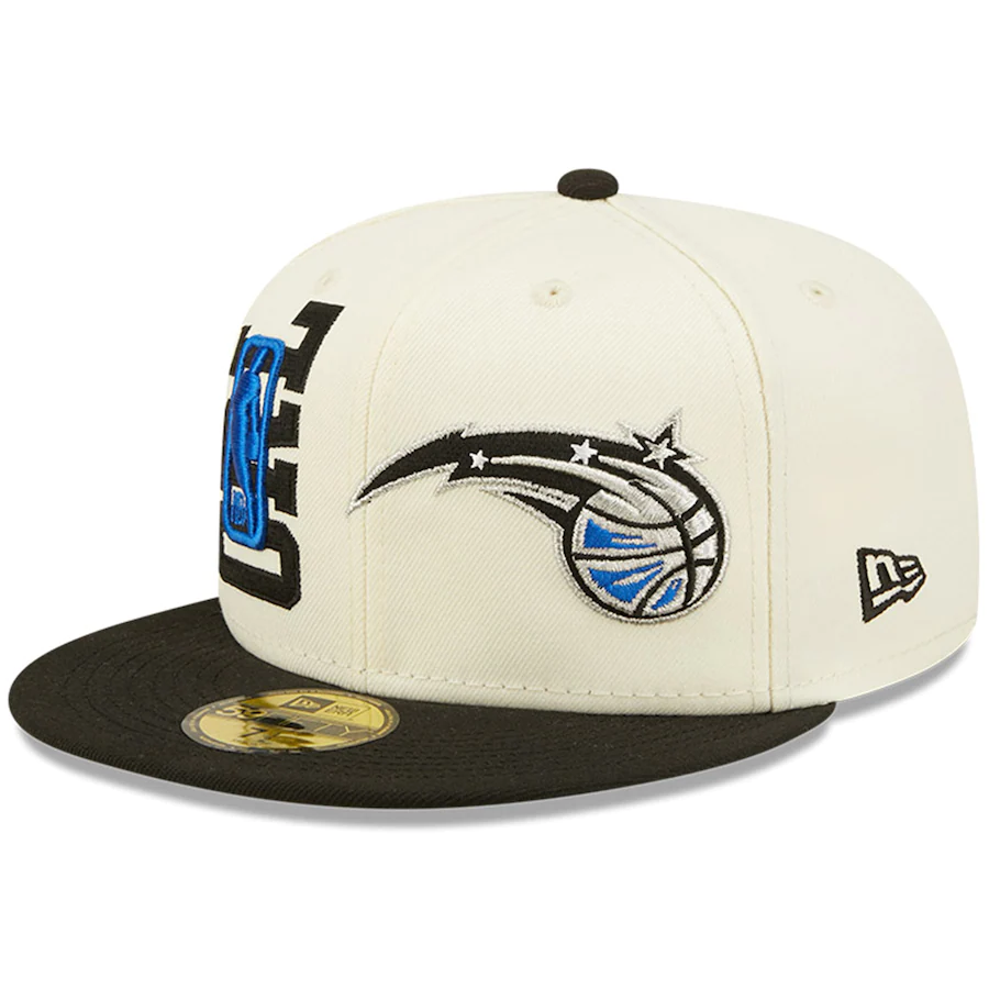 New Era Orlando Magic Cream/Black 2022 NBA Draft 59FIFTY Fitted Hat