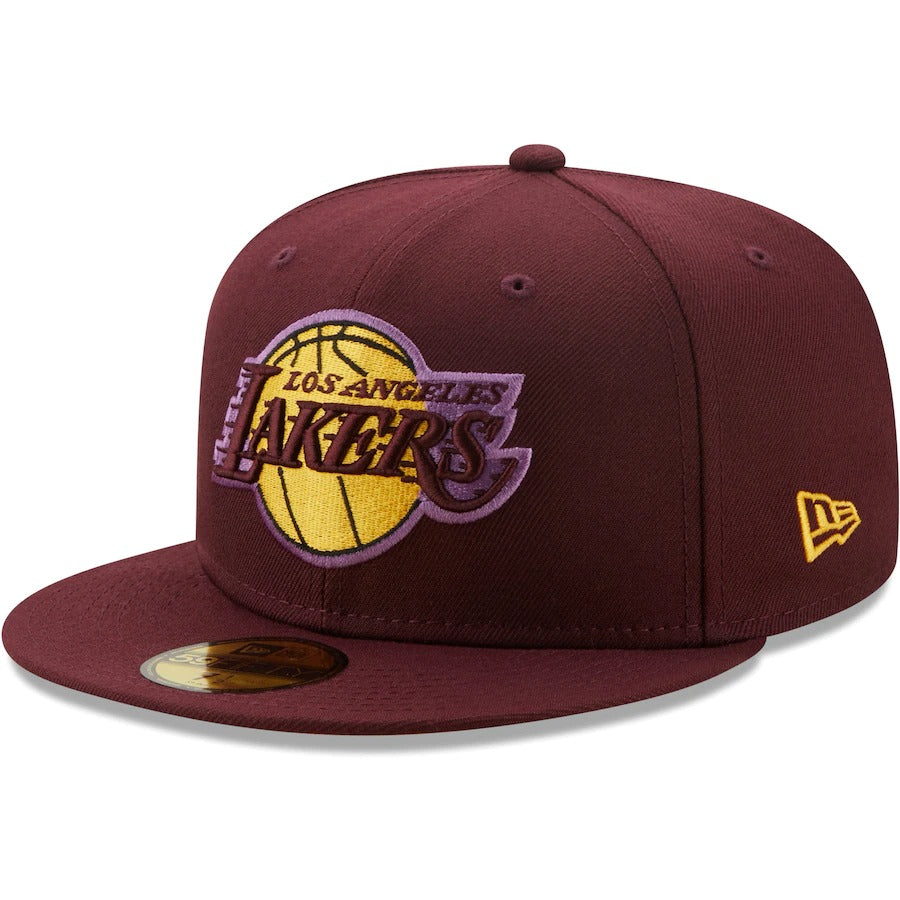New Era Los Angeles Lakers Maroon Color Pack 59FIFTY Fitted Hat