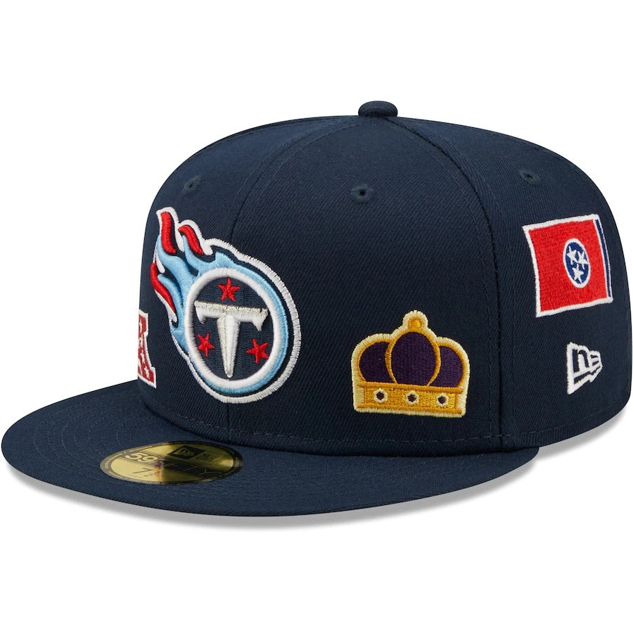 New Era Navy Tennessee Titans Team Local 59FIFTY Fitted Hat