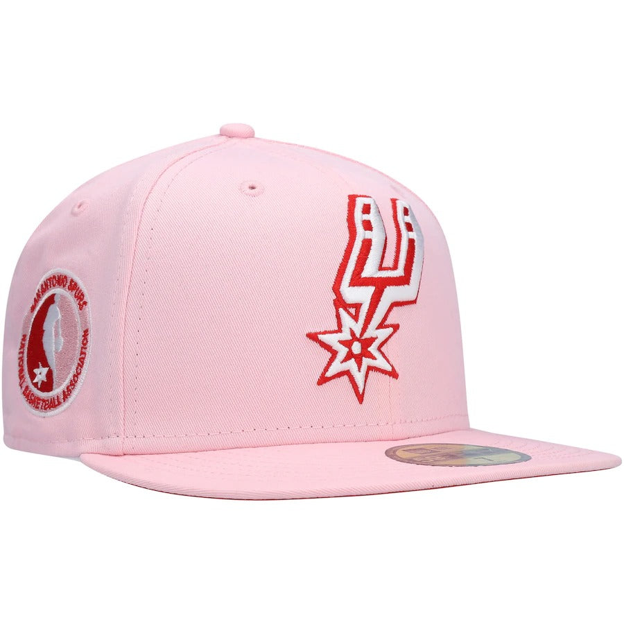 New Era San Antonio Spurs Pink Candy Cane 59FIFTY Fitted Hat