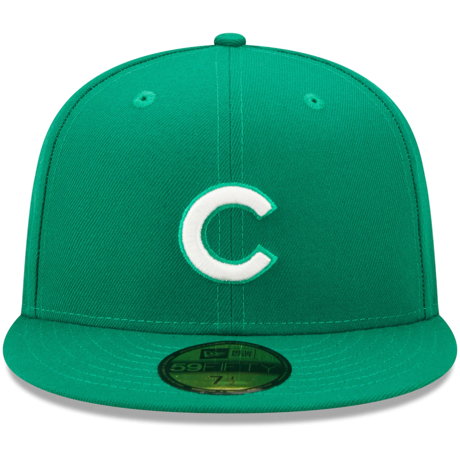 New Era Chicago Cubs Kelly Green Logo White 59FIFTY Fitted Hat