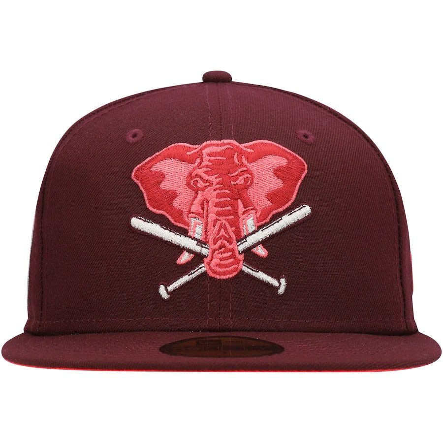 New Era Oakland Athletics Maroon Color Fam Lava Red Undervisor 59FIFTY Fitted Hat