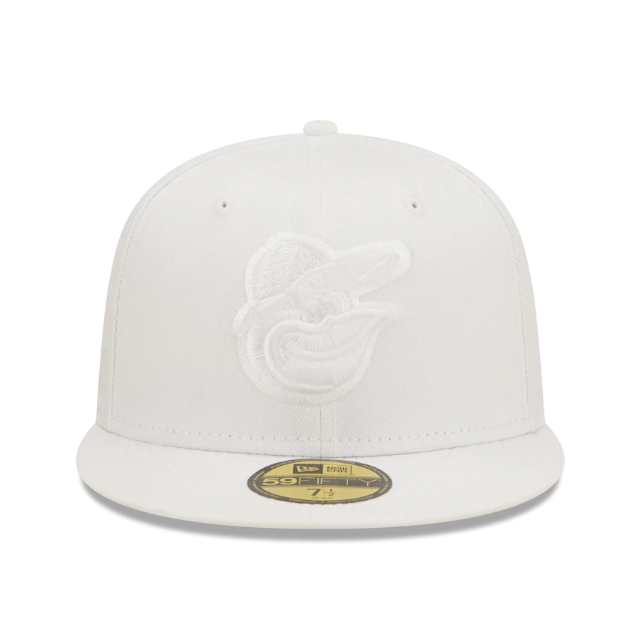 New Era Baltimore Orioles All White 59FIFTY Fitted Hat