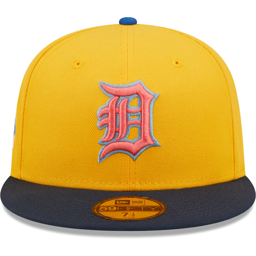 New Era Detroit Tigers Gold/Azure Tiger Stadium Undervisor 59FIFTY Fitted Hat