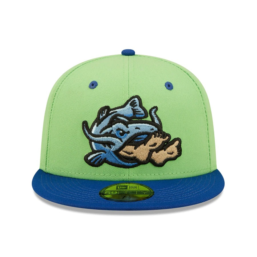 New Era Tulsa Drillers Green/Blue Noodlers Theme Night 59FIFTY Fitted Hat