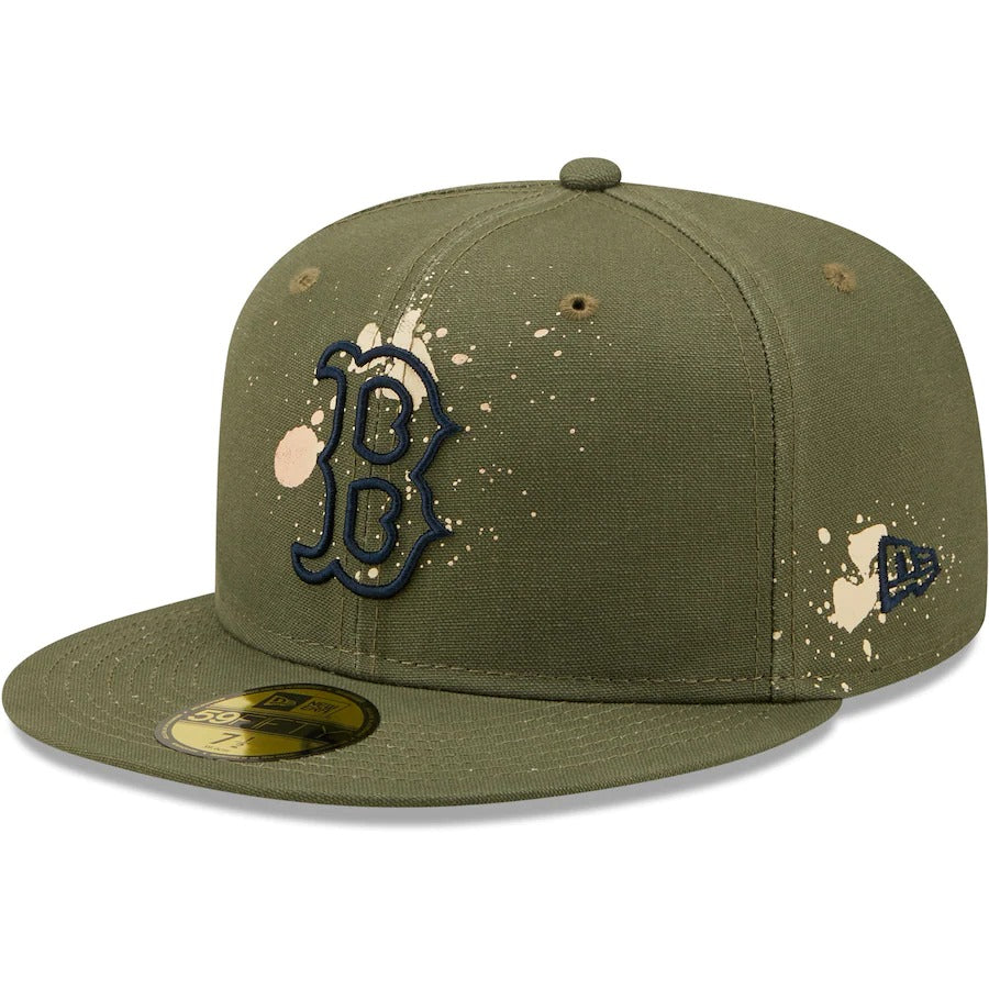 New Era Boston Red Sox Olive Splatter 59FIFTY Fitted Hat