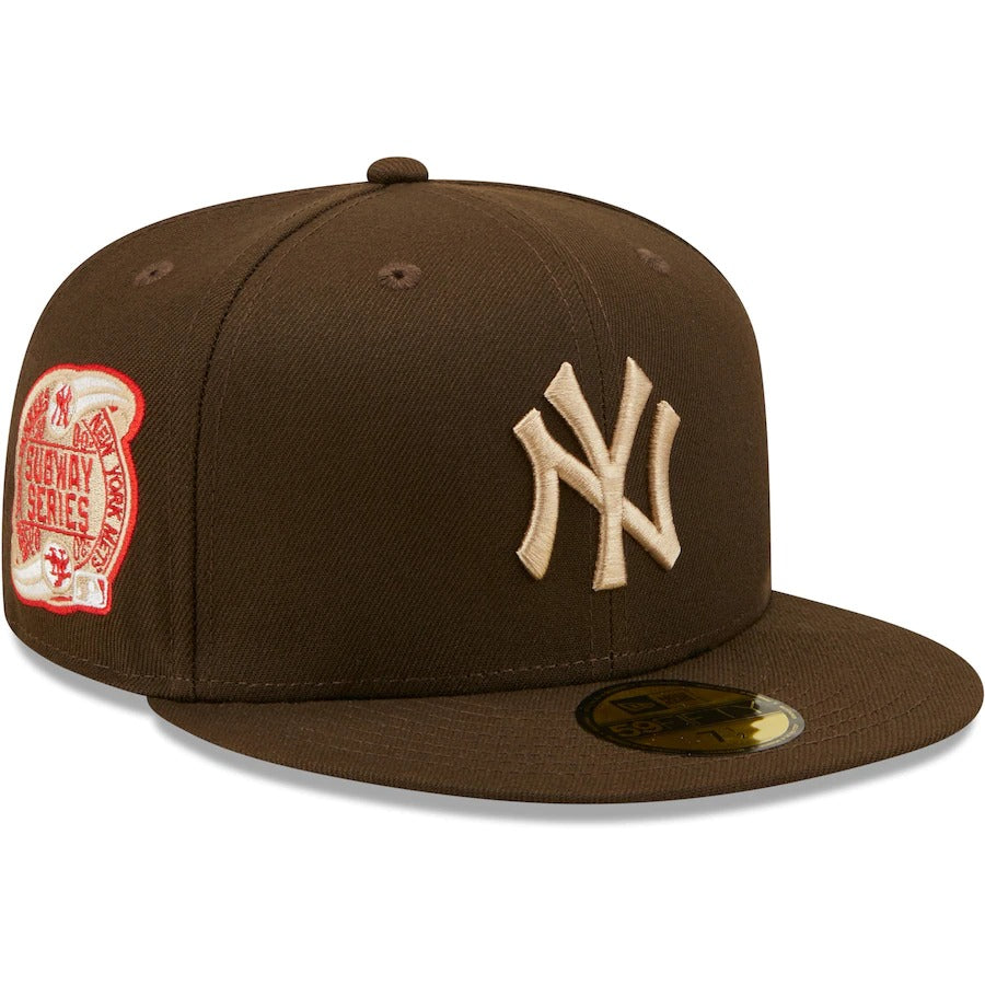 New Era New York Yankees Brown Subway Series Team Scarlet Undervisor 59FIFTY Fitted Hat