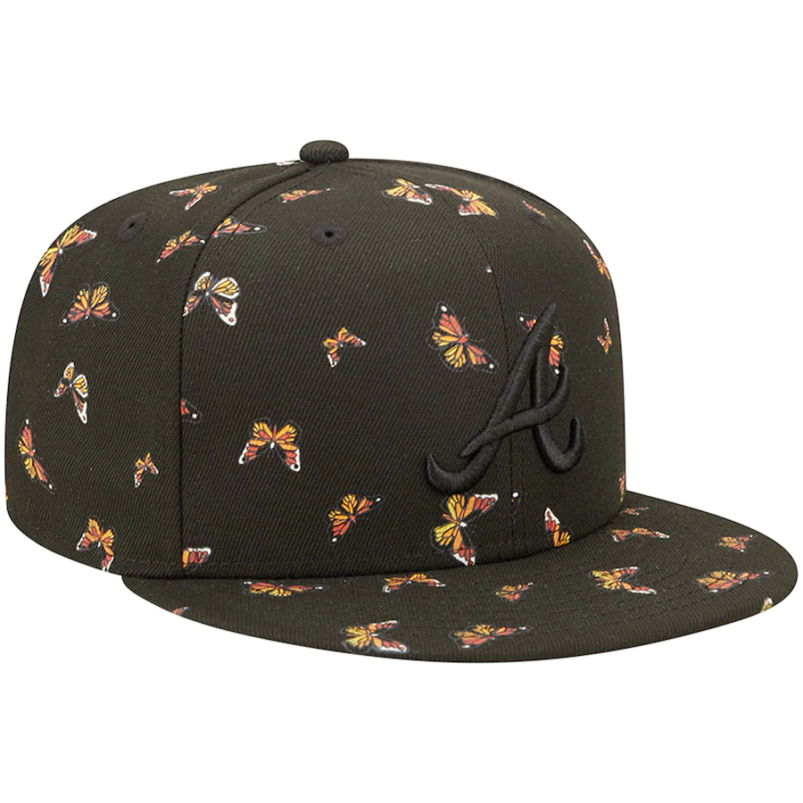 New Era Atlanta Braves Black Flutter 59FIFTY Fitted Hat
