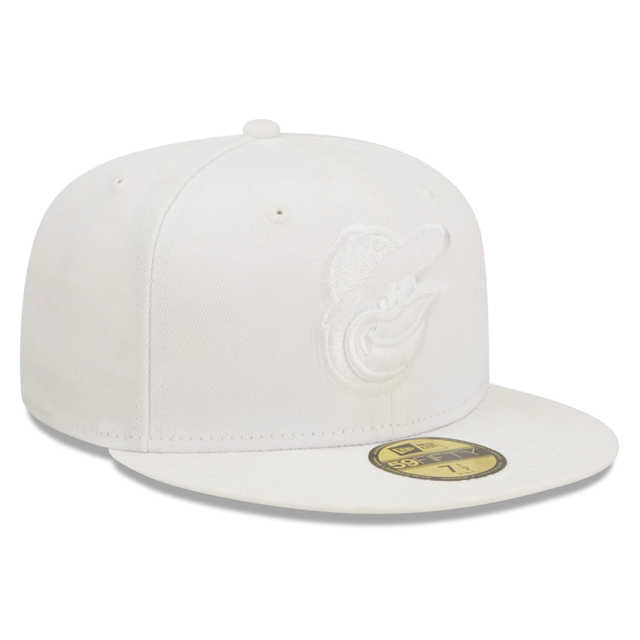 New Era Baltimore Orioles All White 59FIFTY Fitted Hat