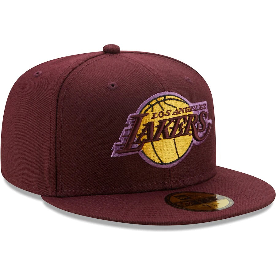 New Era Los Angeles Lakers Maroon Color Pack 59FIFTY Fitted Hat