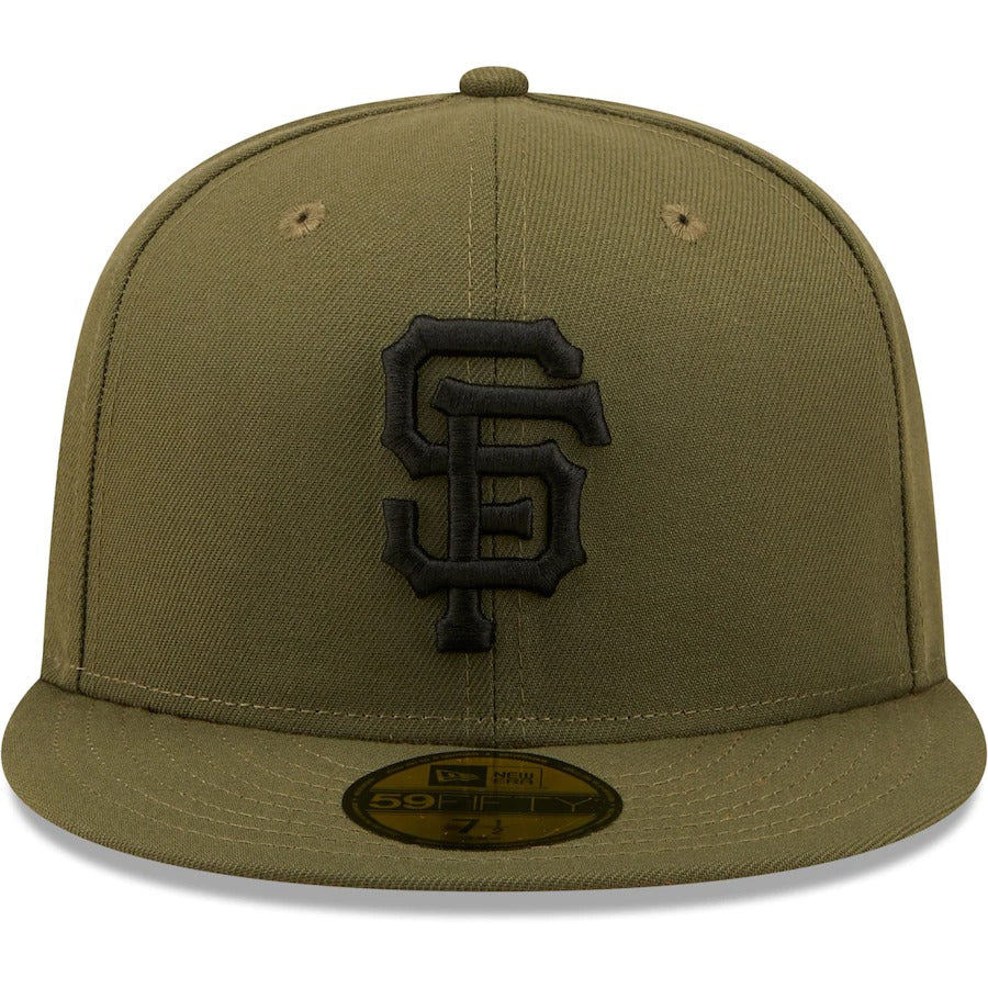 New Era San Francisco Giants Olive 2010 World Series Hunter Flame Undervisor 59FIFTY Fitted Hat