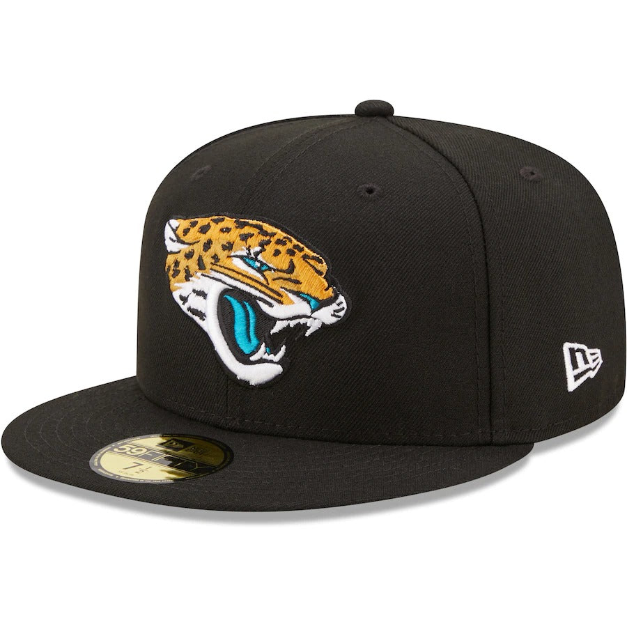 New Era Black Jacksonville Jaguars 25th Anniversary Patch 59FIFTY Fitted Hat
