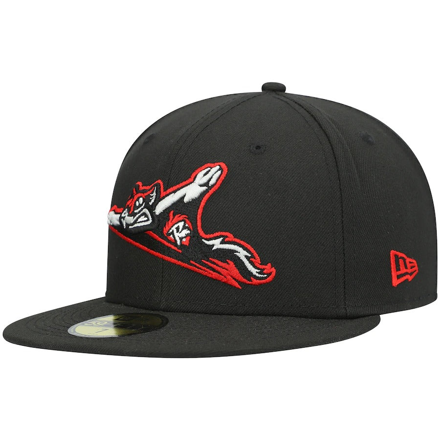 New Era Richmond Flying Squirrels Black Authentic Collection Team Home 59FIFTY Fitted Hat