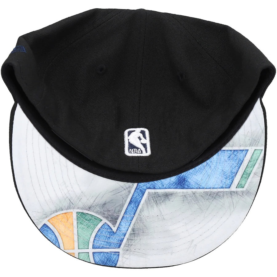 New Era Utah Jazz Black Team Wordmark 59FIFTY Fitted Hat