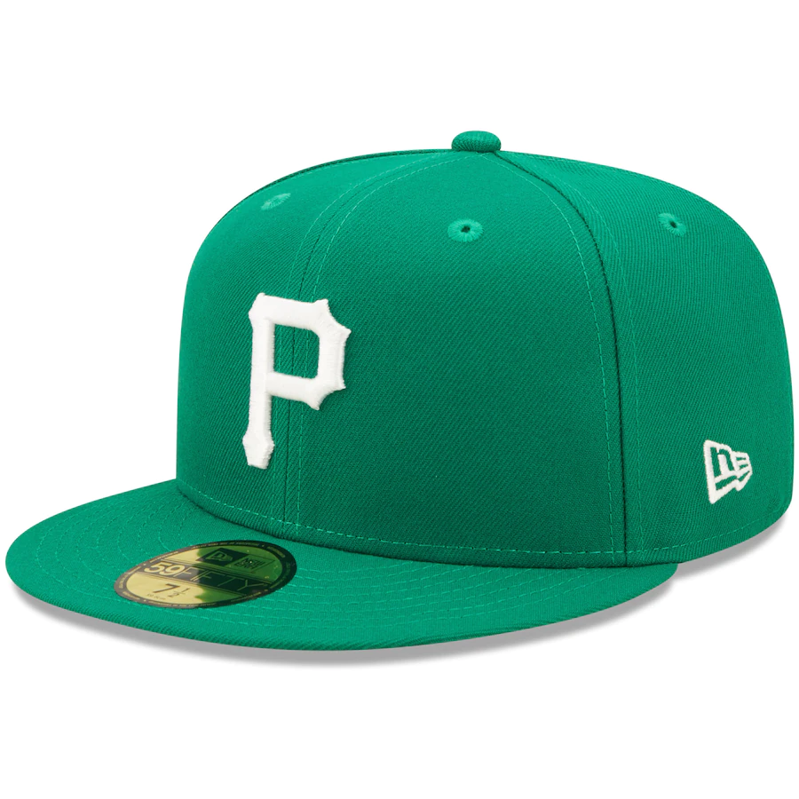 New Era Pittsburgh Pirates Kelly Green Logo White 59FIFTY Fitted Hat