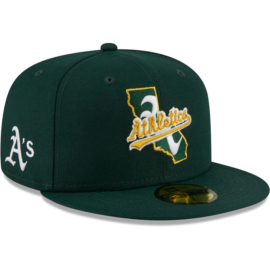 New Era Green Oakland Athletics Local II 59FIFTY Fitted Hat