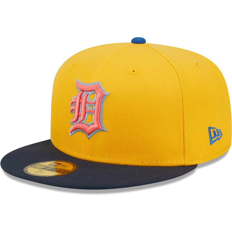 New Era Detroit Tigers Gold/Azure Tiger Stadium Undervisor 59FIFTY Fitted Hat