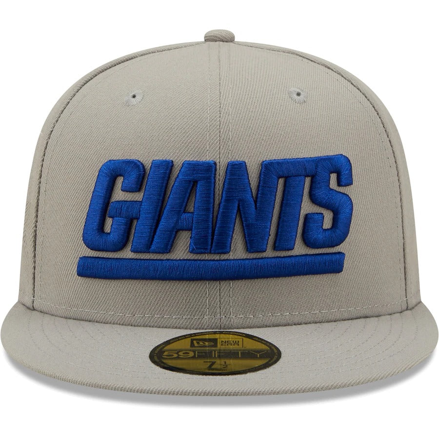 New Era New York Giants Gray Team 80th Anniversary Patch 59FIFTY Fitted Hat