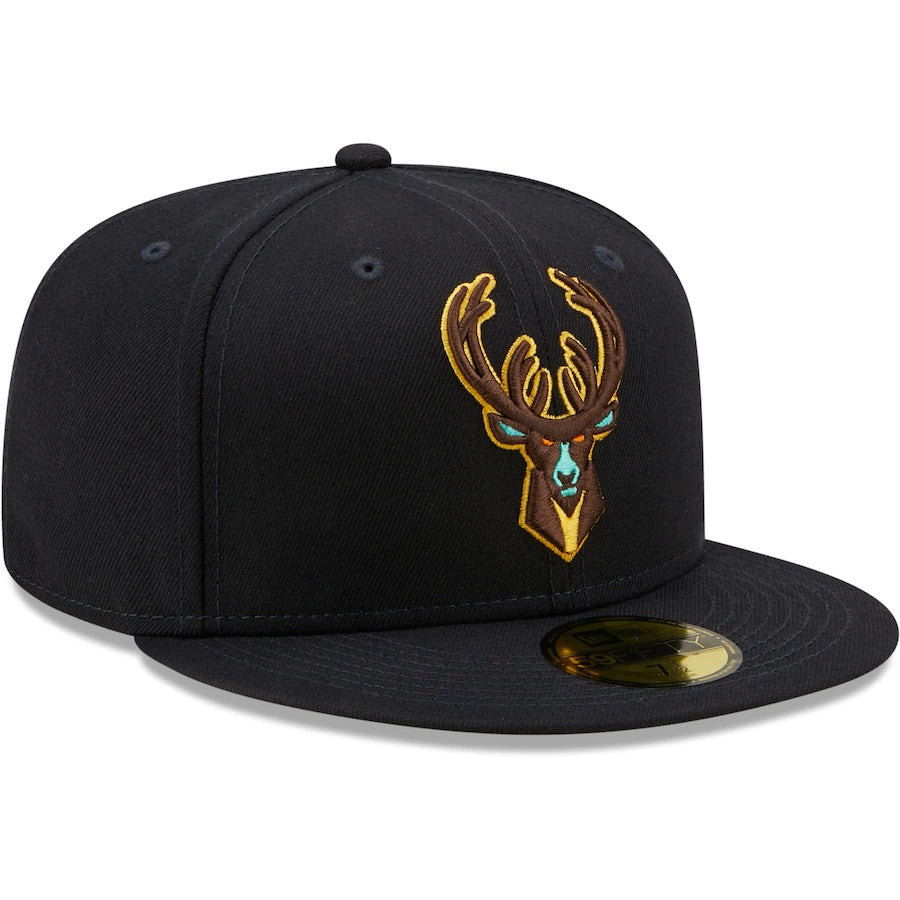 New Era Milwaukee Bucks Navy/Mint 59FIFTY Fitted Hat