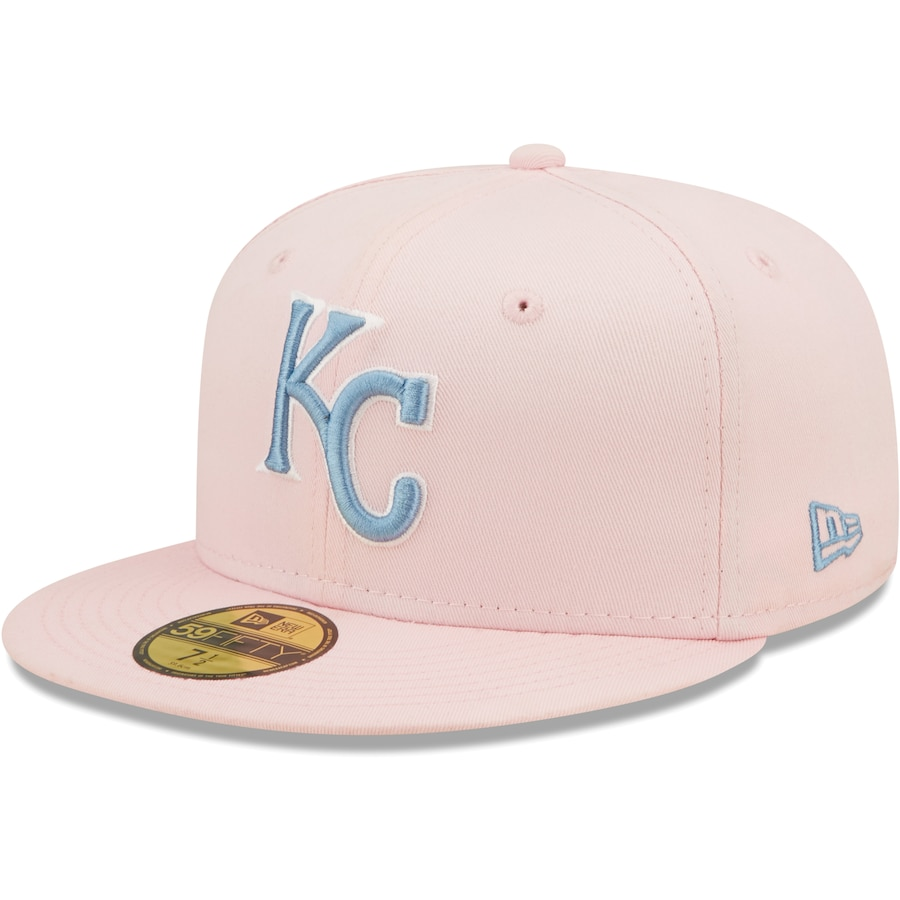New Era Kansas City Royals Pink/Sky Blue 2015 World Series Undervisor 59FIFTY Fitted Hat