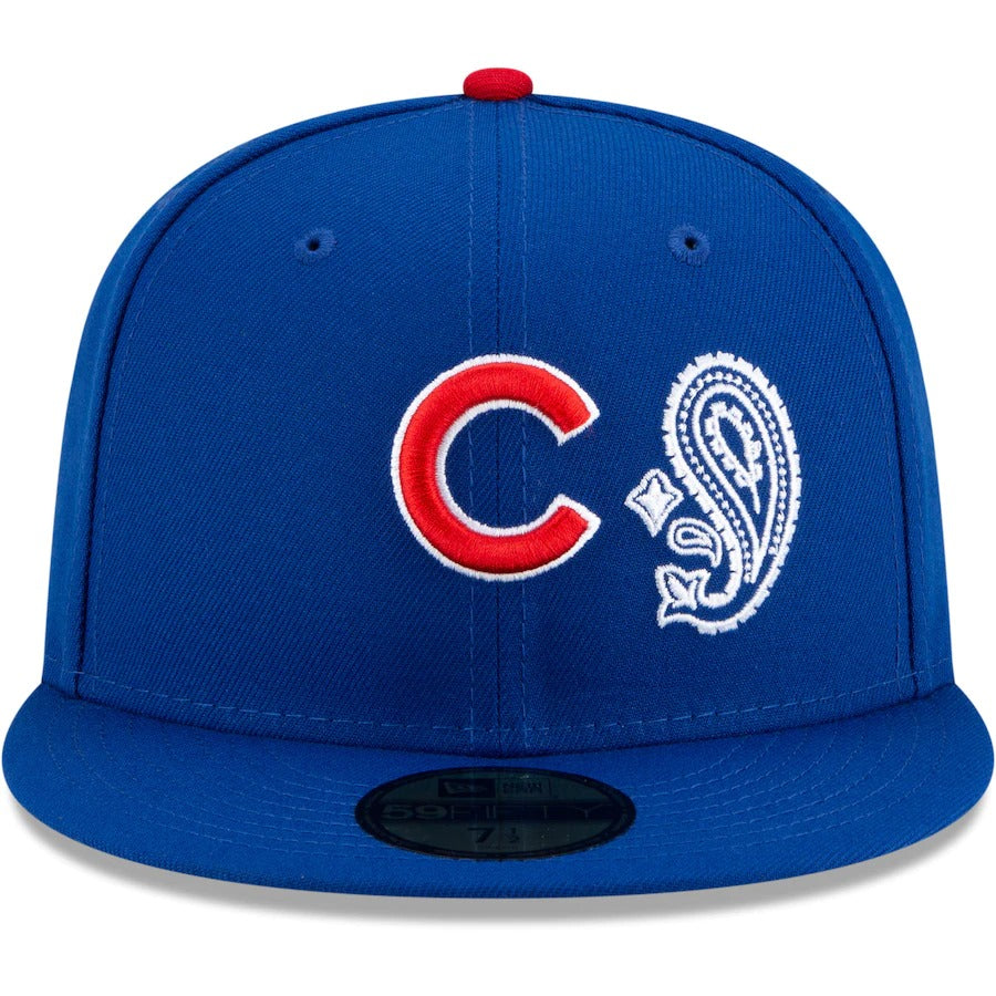 New Era Royal Chicago Cubs Patchwork Undervisor 59FIFTY Fitted Hat