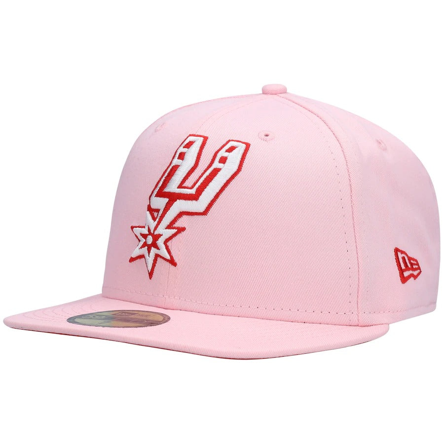 New Era San Antonio Spurs Pink Candy Cane 59FIFTY Fitted Hat
