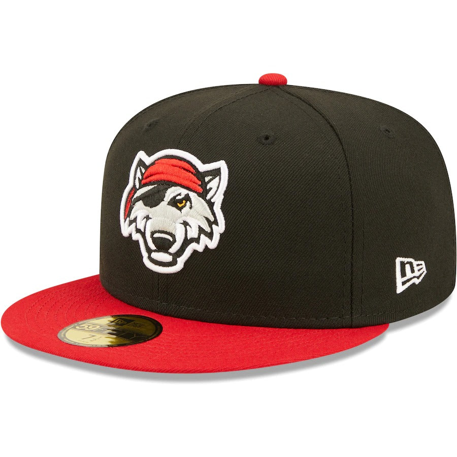 New Era Erie SeaWolves Black Authentic Collection Team Alternate 59FIFTY Fitted Hat