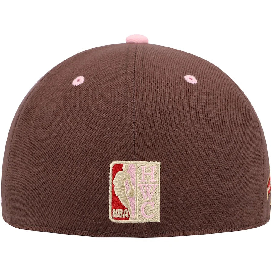 Mitchell & Ness Cleveland Cavaliers Brown 40th Anniversary Hardwood Classics Brown Sugar Bacon Fitted Hat