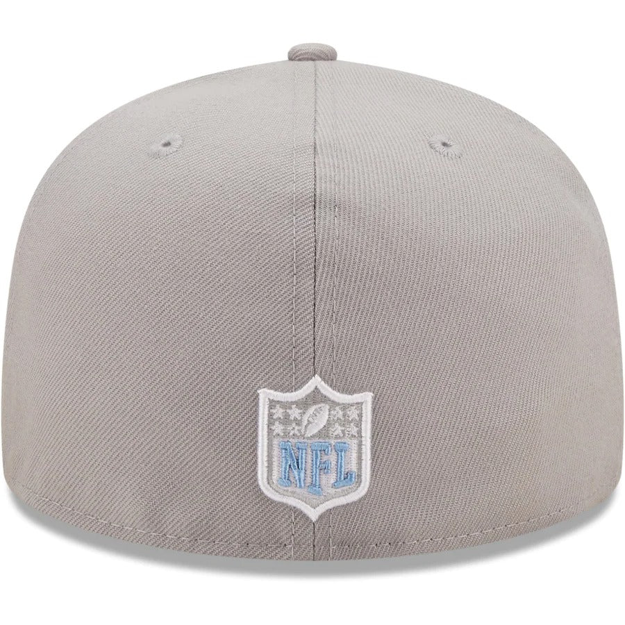 New Era New York Giants Gray Super Bowl XXXV Sky Blue Undervisor 59FIFTY Fitted Hat