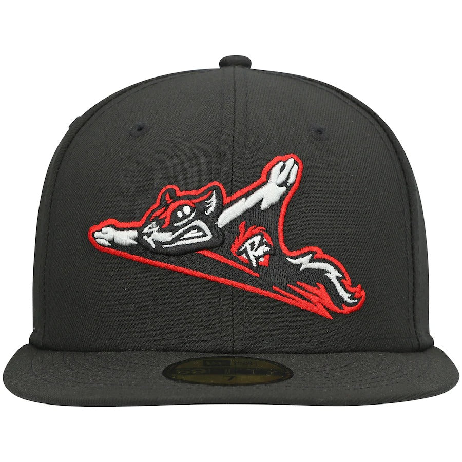 New Era Richmond Flying Squirrels Black Authentic Collection Team Home 59FIFTY Fitted Hat