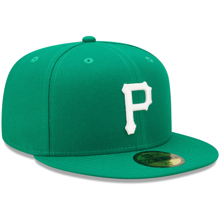 New Era Pittsburgh Pirates Kelly Green Logo White 59FIFTY Fitted Hat