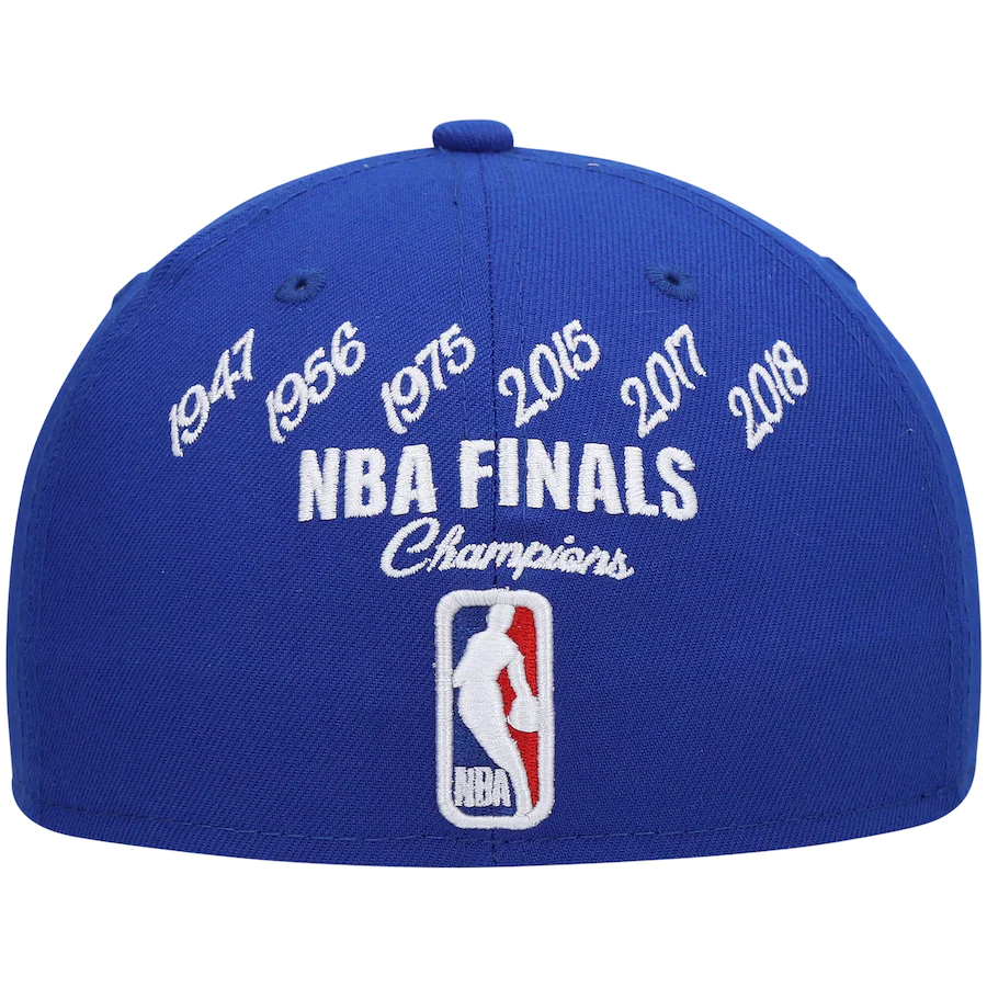 New Era Golden State Warriors Royal 6x NBA Finals Champions Crown 59FIFTY Fitted Hat