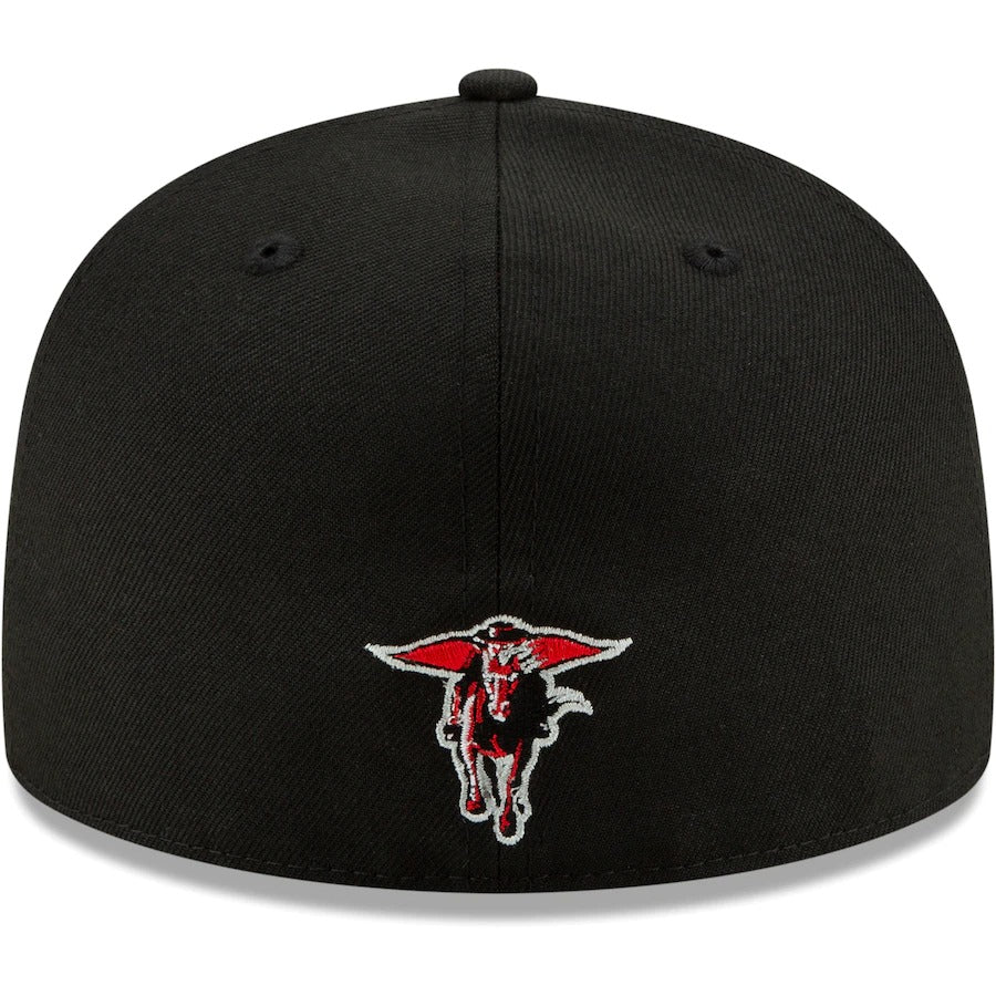 New Era Texas Tech Red Raiders Black Logo Basic 59FIFTY Fitted Hat