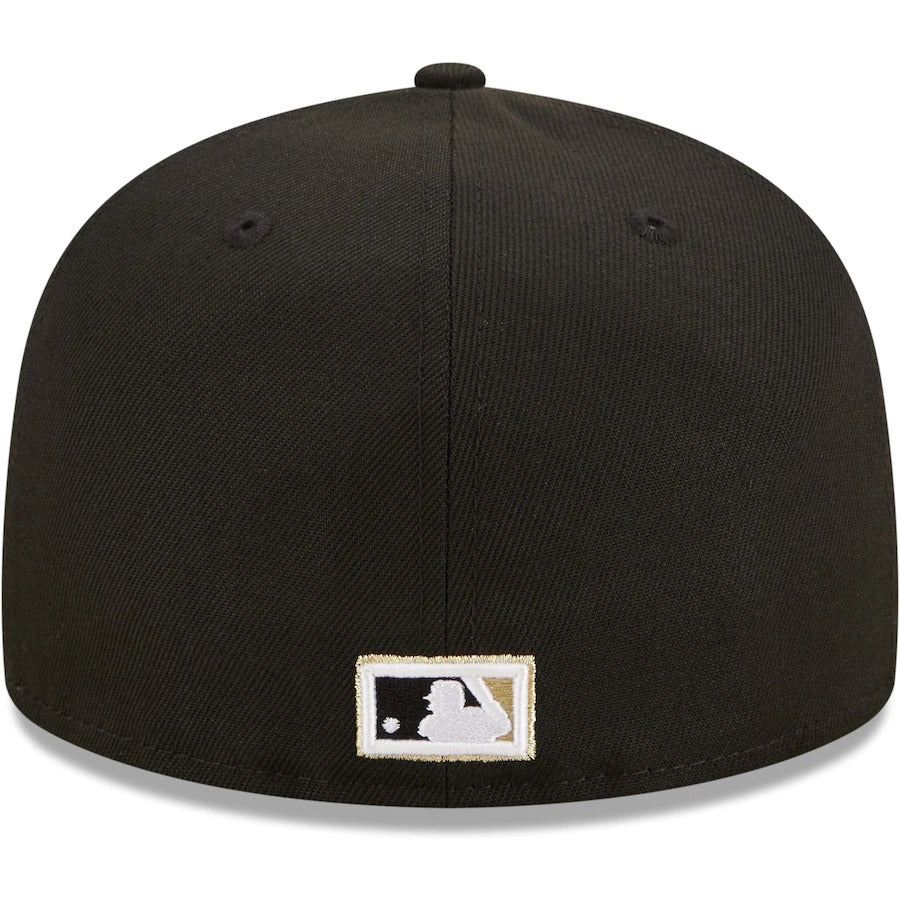 New Era Los Angeles Dodgers Black 1978 World Series Metallic Gold Undervisor 59FIFTY Fitted Hat