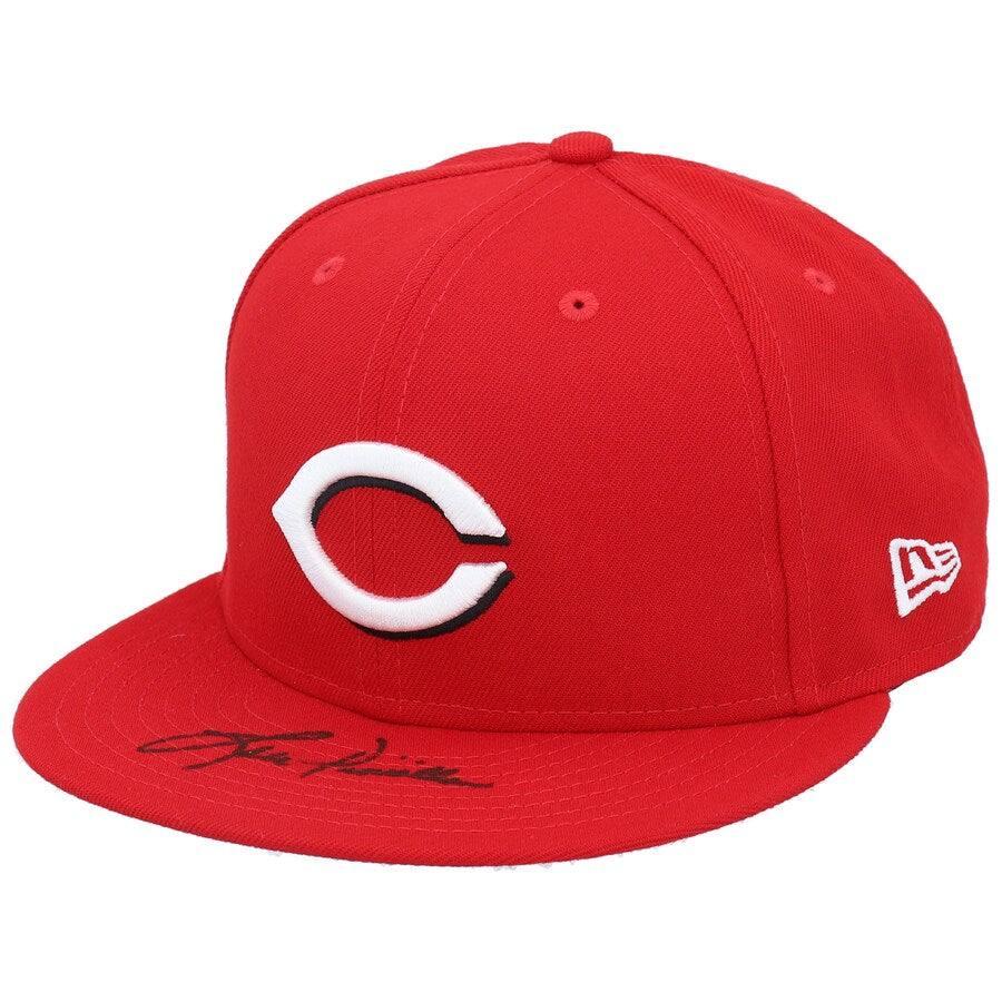New Era Lou Piniella Cincinnati Reds Autographed 59FIFTY Fitted Hat