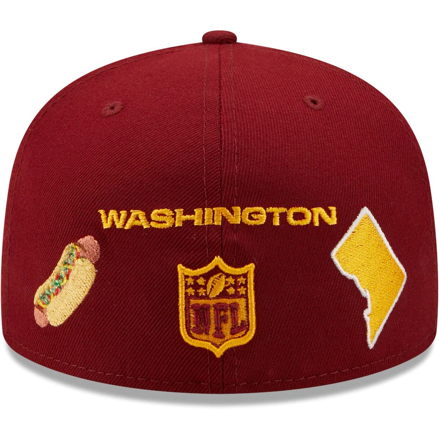 New Era Burgundy Washington Football Team Team Local 59FIFTY Fitted Hat