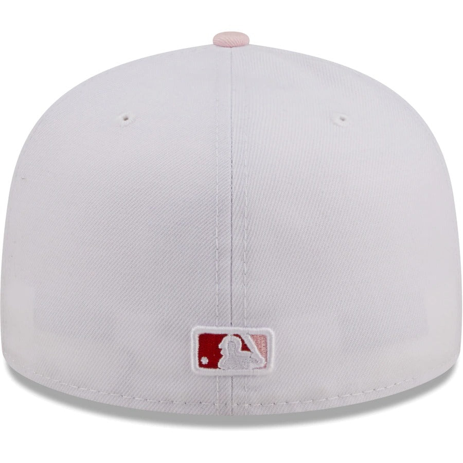 New Era Kansas City Royals White/Pink Scarlet Undervisor 59FIFTY Fitted Hat