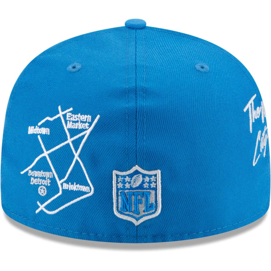 New Era Blue Detroit Lions City Transit 59FIFTY Fitted Hat