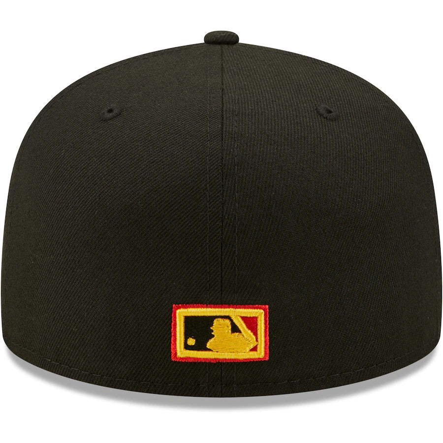 New Era Black Minnesota Twins 1987 World Series Logo Gold Undervisor 59FIFTY Fitted Hat