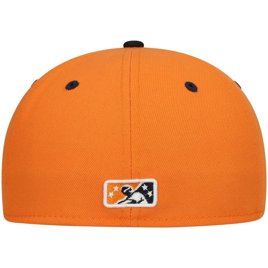 New Era Midland Rockhounds Orange Authentic Collection Road 59FIFTY Fitted Hat