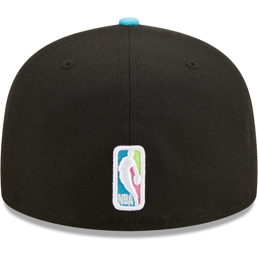 New Era Boston Celtics Black/Teal Vice City 59FIFTY Fitted Hat
