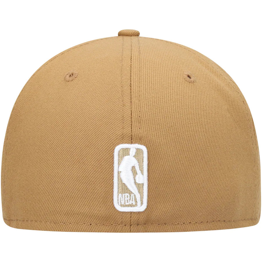 New Era Khaki Portland Trail Blazers Team Logoman 59FIFTY Fitted Hat