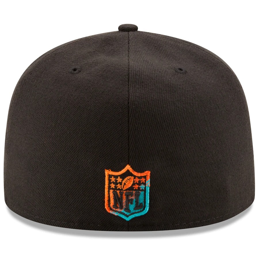 New Era Black Miami Dolphins Color Dim 59FIFTY Fitted Hat