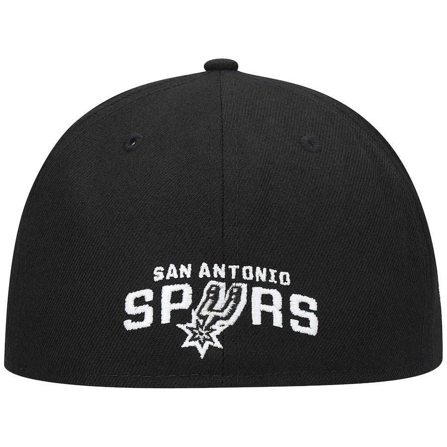 New Era Black San Antonio Spurs Team Logoman 59FIFTY Fitted Hat