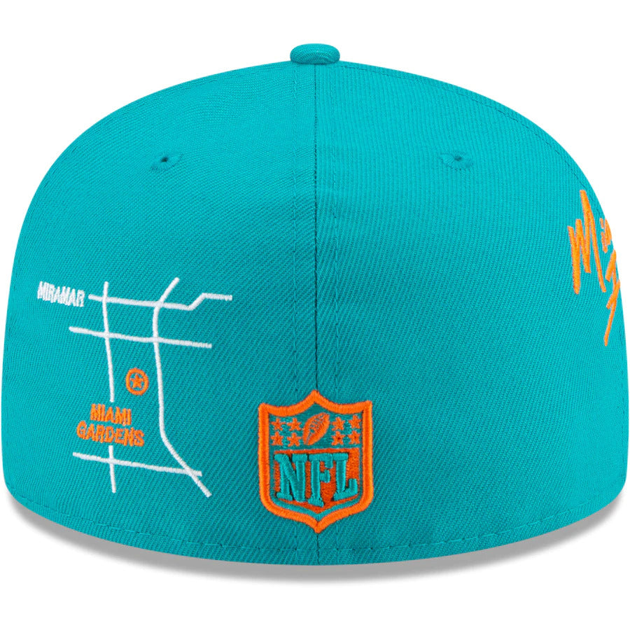 New Era Aqua Miami Dolphins City Transit 59FIFTY Fitted Hat