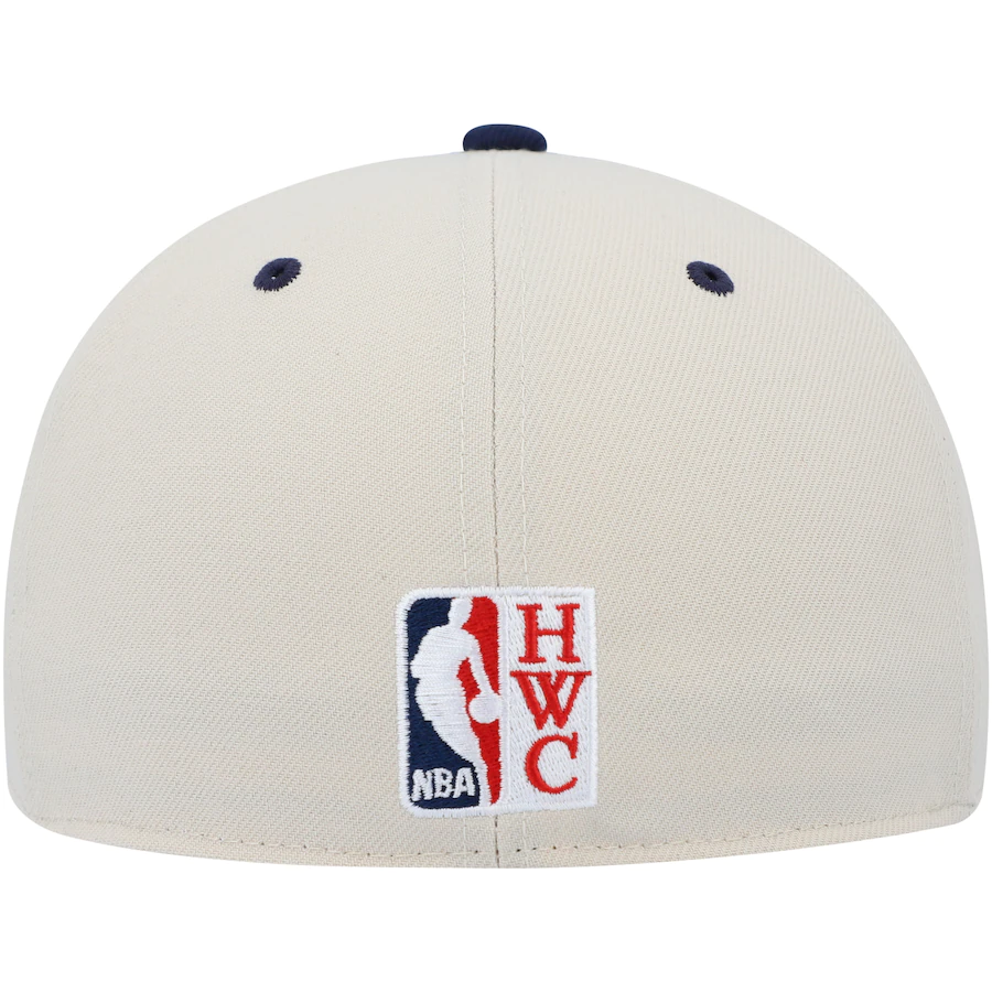 Mitchell & Ness New Jersey Nets Cream 35 Years Hardwood Classics Fitted Hat