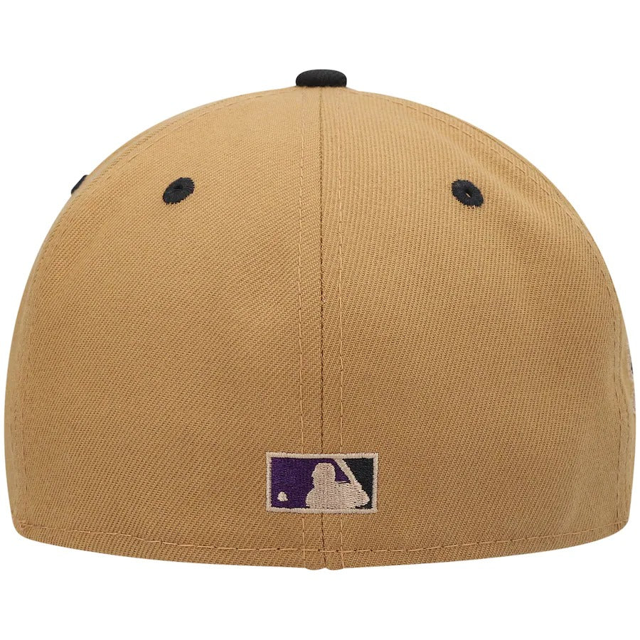 New Era Los Angeles Dodgers Tan 100th Anniversary Purple Undervisor 59FIFTY Fitted Hat