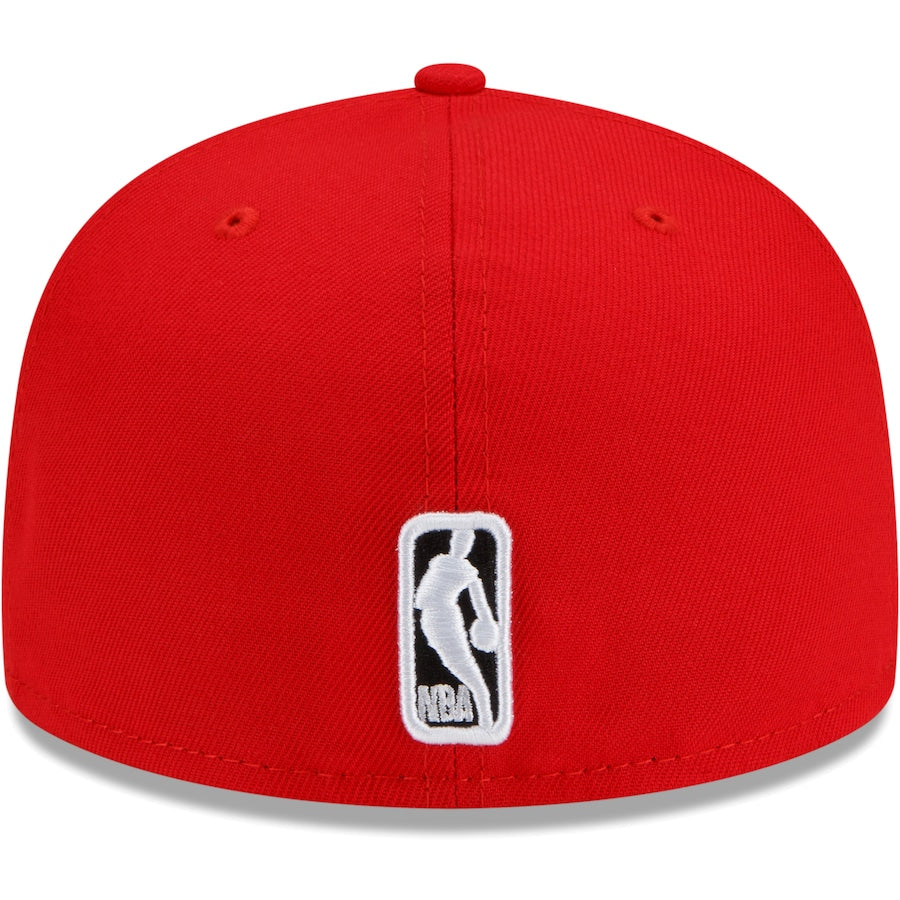 New Era Houston Rockets Red City Cluster 59FIFTY Fitted Hat