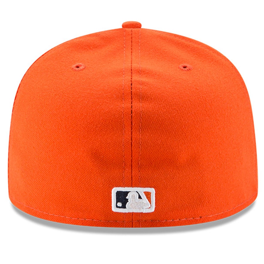New Era Houston Astros Orange/Navy 2021 World Series Bound Alternate Sidepatch 59FIFTY Fitted Hat