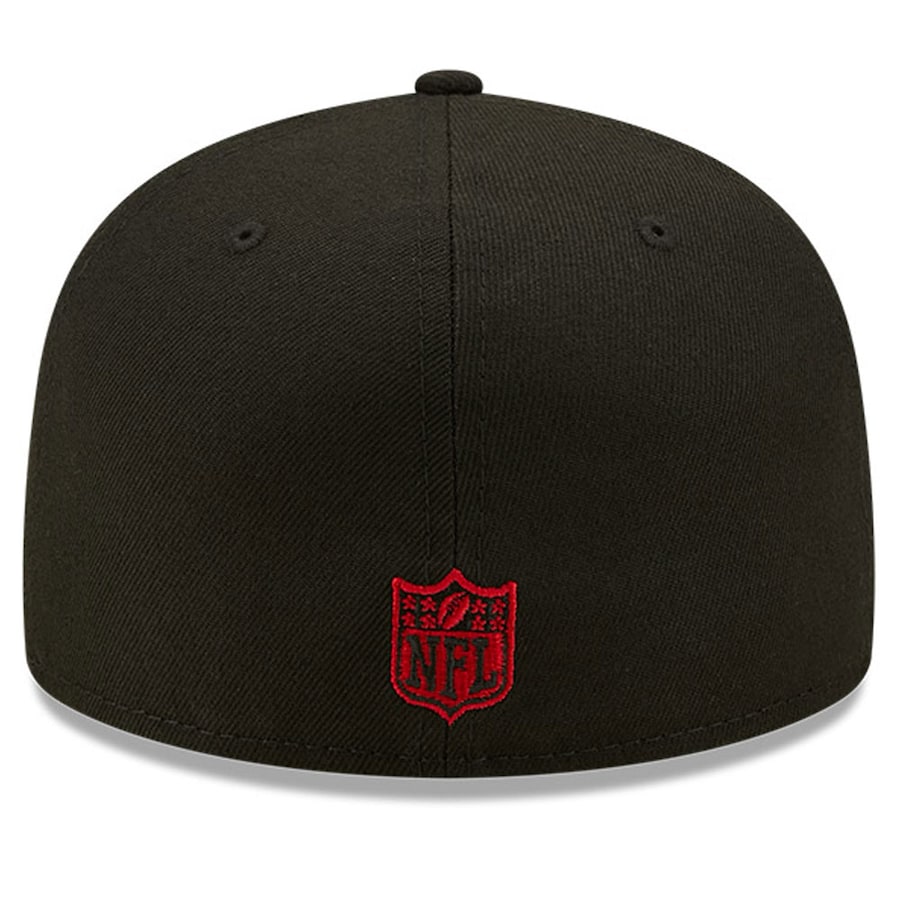 New Era San Francisco 49ers Black 75th Anniversary Alternate Side Patch 59FIFTY Fitted Hat